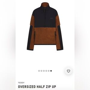 SKIMS teddy oversized half zip pullover- CHAI S